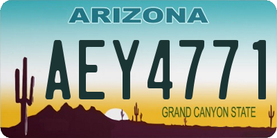 AZ license plate AEY4771