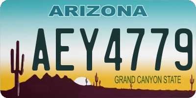 AZ license plate AEY4779
