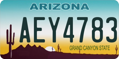 AZ license plate AEY4783
