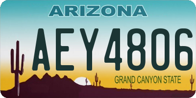 AZ license plate AEY4806