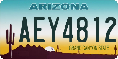 AZ license plate AEY4812