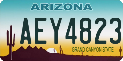 AZ license plate AEY4823
