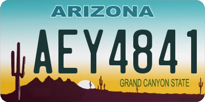 AZ license plate AEY4841
