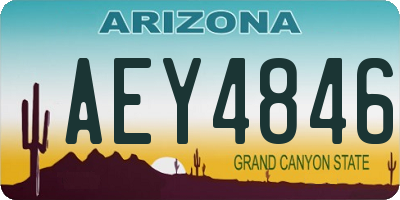 AZ license plate AEY4846