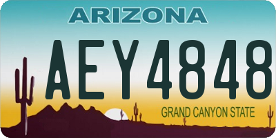 AZ license plate AEY4848