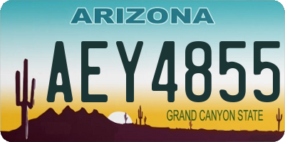 AZ license plate AEY4855
