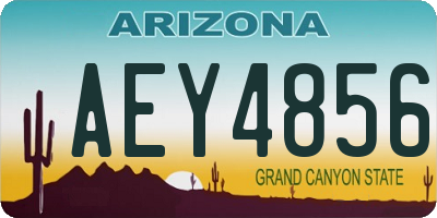 AZ license plate AEY4856