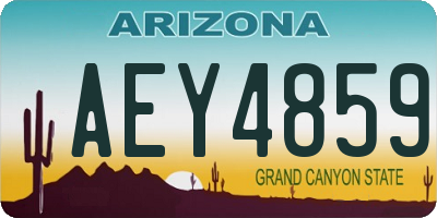 AZ license plate AEY4859