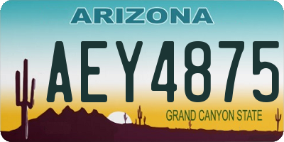AZ license plate AEY4875