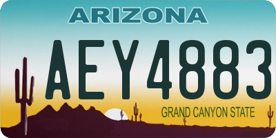 AZ license plate AEY4883