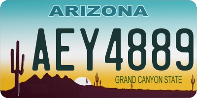 AZ license plate AEY4889