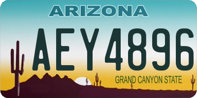 AZ license plate AEY4896
