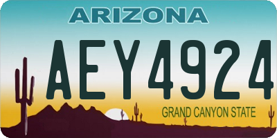 AZ license plate AEY4924