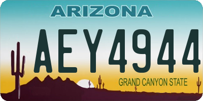 AZ license plate AEY4944