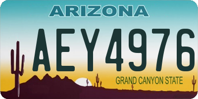 AZ license plate AEY4976