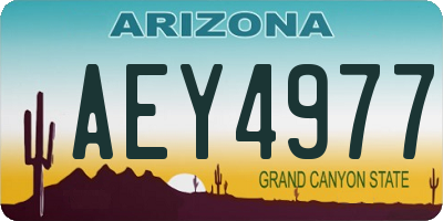 AZ license plate AEY4977