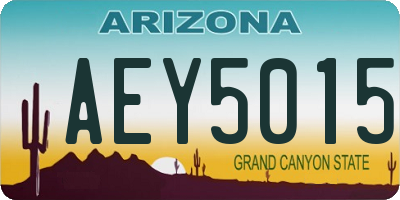 AZ license plate AEY5015