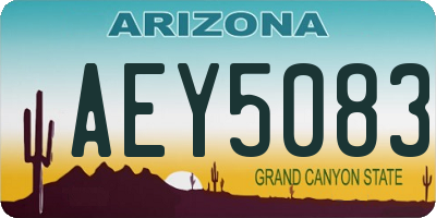 AZ license plate AEY5083