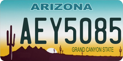 AZ license plate AEY5085