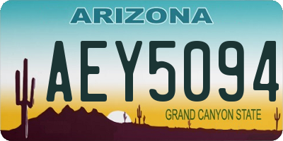 AZ license plate AEY5094