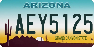AZ license plate AEY5125