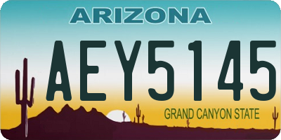 AZ license plate AEY5145