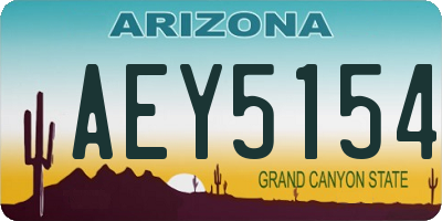 AZ license plate AEY5154