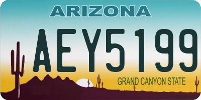 AZ license plate AEY5199