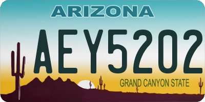 AZ license plate AEY5202