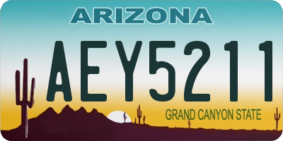 AZ license plate AEY5211
