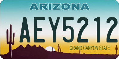 AZ license plate AEY5212