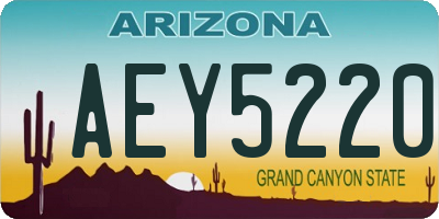 AZ license plate AEY5220