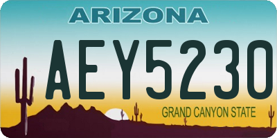 AZ license plate AEY5230