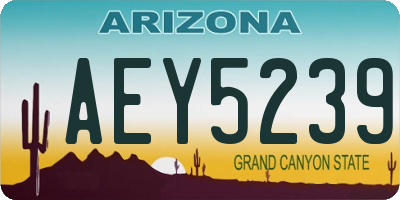 AZ license plate AEY5239