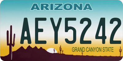 AZ license plate AEY5242