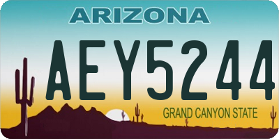 AZ license plate AEY5244