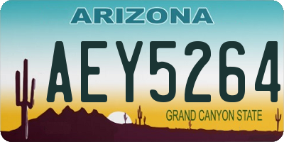 AZ license plate AEY5264