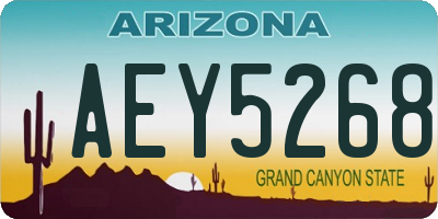 AZ license plate AEY5268