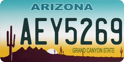 AZ license plate AEY5269