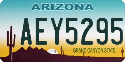 AZ license plate AEY5295