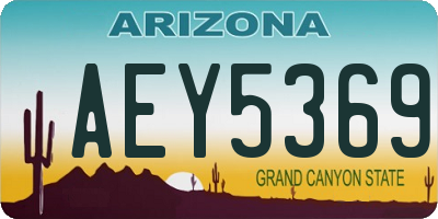 AZ license plate AEY5369