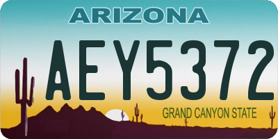 AZ license plate AEY5372