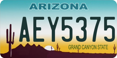 AZ license plate AEY5375
