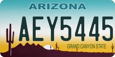 AZ license plate AEY5445