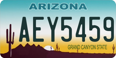 AZ license plate AEY5459