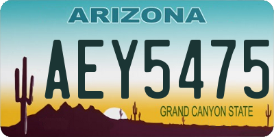 AZ license plate AEY5475