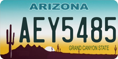 AZ license plate AEY5485