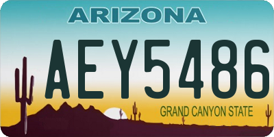 AZ license plate AEY5486