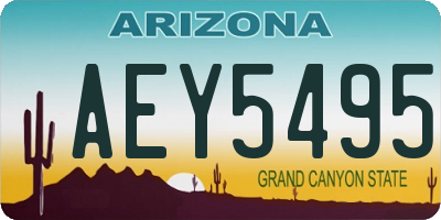 AZ license plate AEY5495