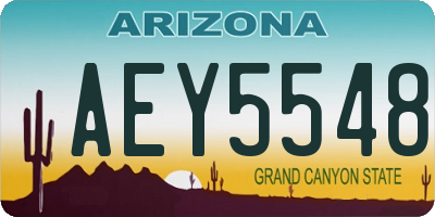 AZ license plate AEY5548